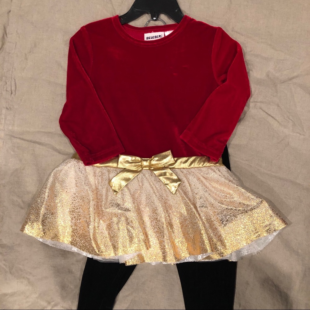 2pc Christmas Holiday Toddler Girl Set 3T